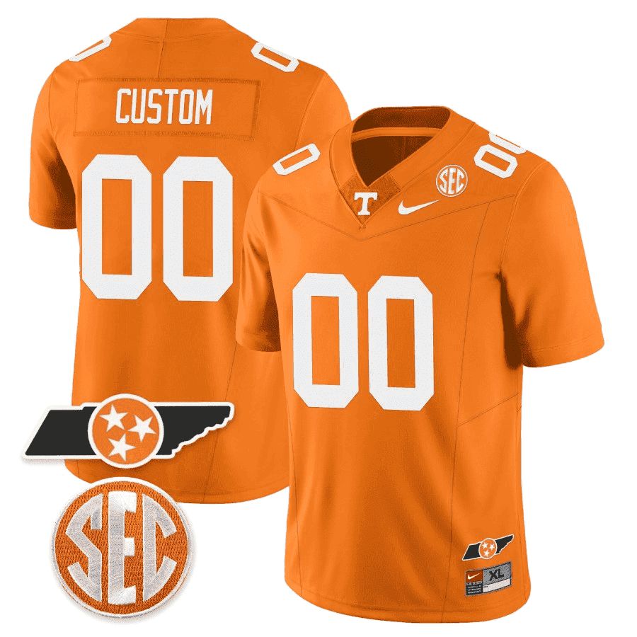 Men Tennessee Volunteers Orange 2024 Nike Checkerboard & Alternate Custom NCAA Jersey